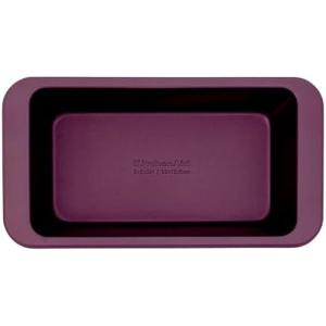 KitchenAid Nonstick Swiss Engineered Aluminized Steel Loaf Pan, Dishwasher Safe, 9 x 5 Inch, Ink Blue(Beetroot)