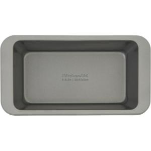 KitchenAid Nonstick Swiss Engineered Aluminized Steel Loaf Pan, Dishwasher Safe, 9 x 5 Inch, Ink Blue(Contour Silver)