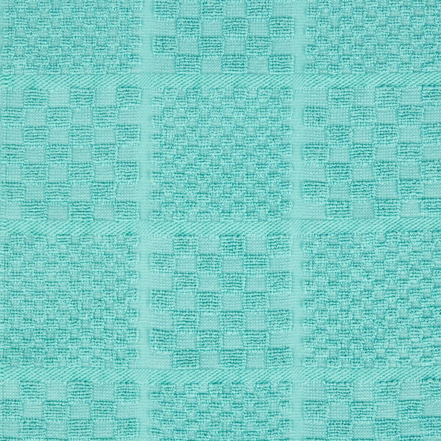 imageKITCHENAID Quilted Cotton Terry Cloth Oven Mitt Pot Holder Kitchen Towel 4Pack Set Heat Resistant Silicone Grip 16quotx26quot 7quotx13quot ampamp 7quotx10quot Aqua SkyAqua Sky