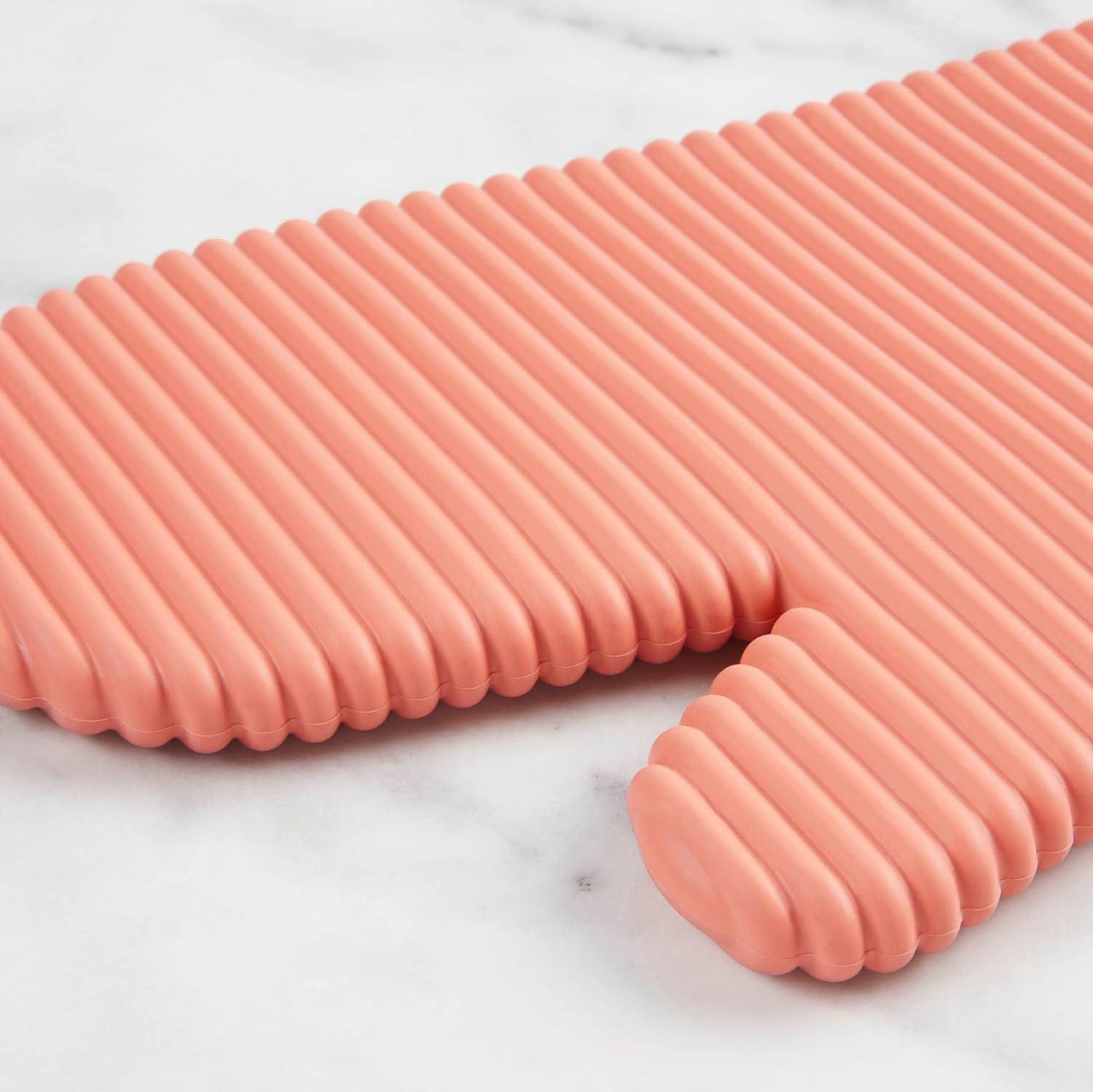 imageKITCHENAID Ribbed Soft Silicone Oven Mitt 2Pack Set 75quotx13quot Mineral Water AquaBird of Paradise