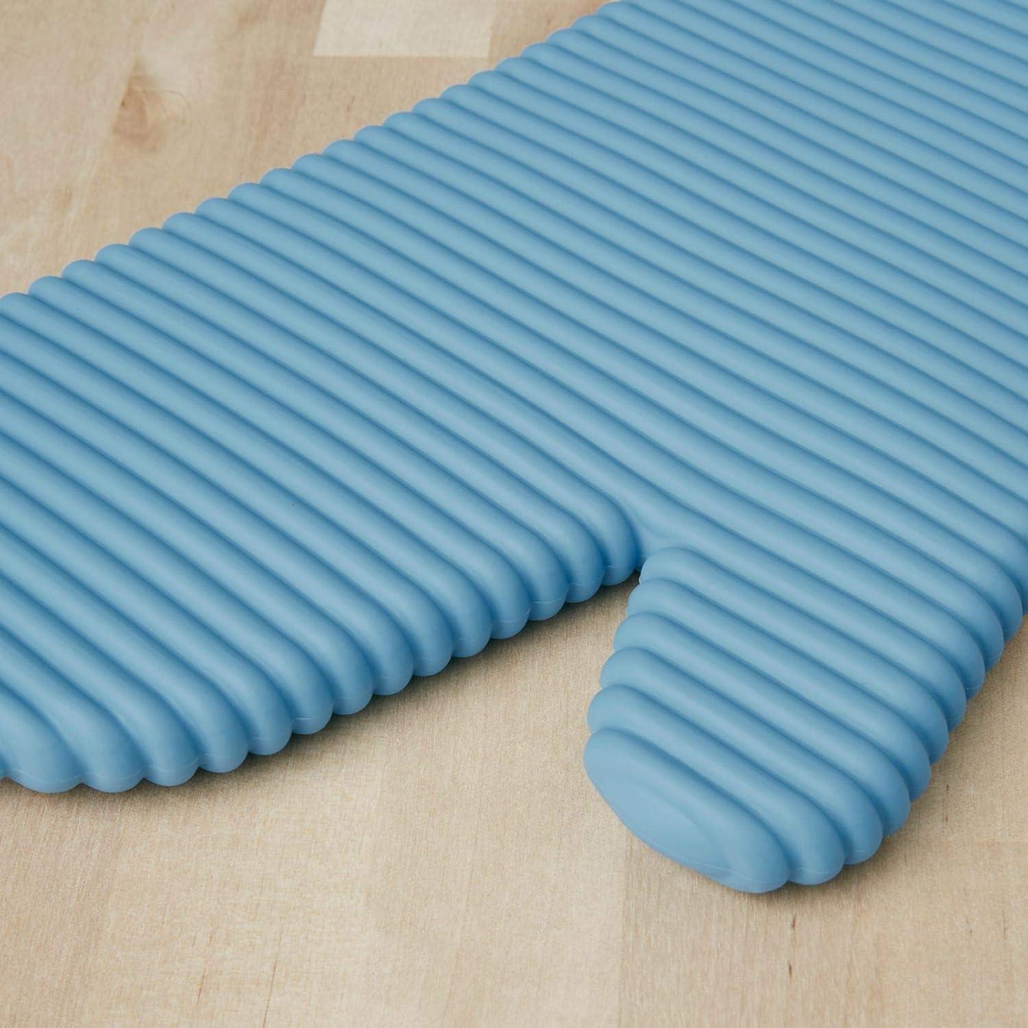 imageKITCHENAID Ribbed Soft Silicone Oven Mitt 2Pack Set 75quotx13quot Mineral Water AquaBlue Velvet