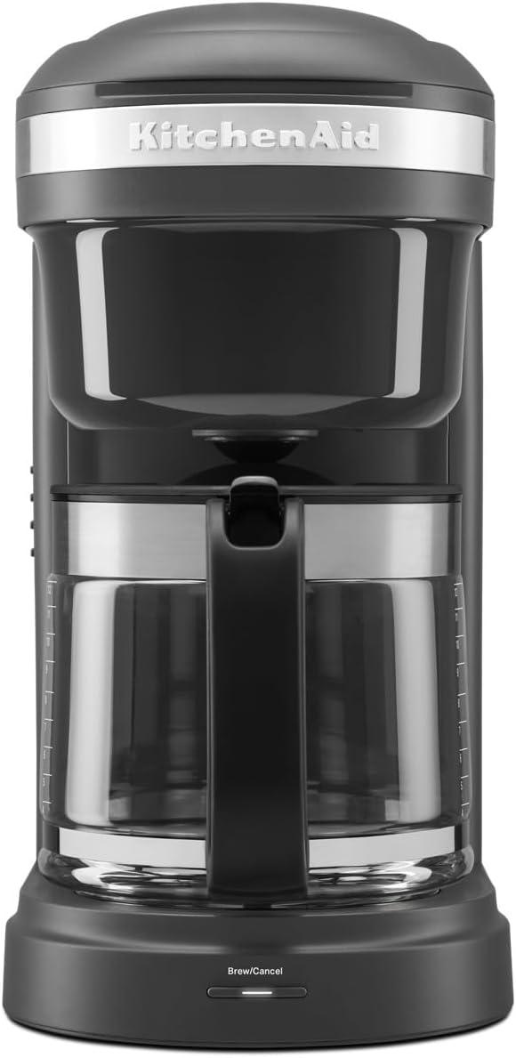imageKitchenAid 12 Cup Drip Coffee Maker with Spiral Showerhead KCM1208Matte Grey