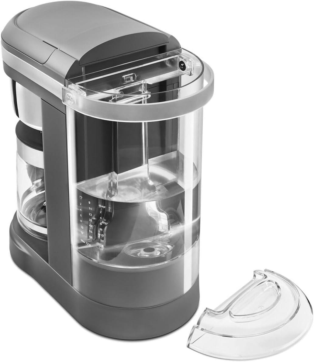 imageKitchenAid 12 Cup Drip Coffee Maker with Spiral Showerhead KCM1208Matte Grey