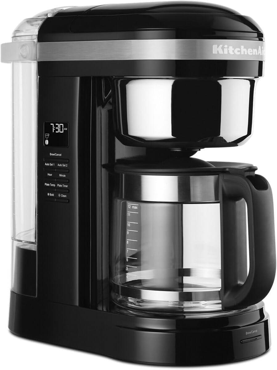 imageKitchenAid 12 Cup Drip Coffee Maker with Spiral Showerhead KCM1208Onyx Black