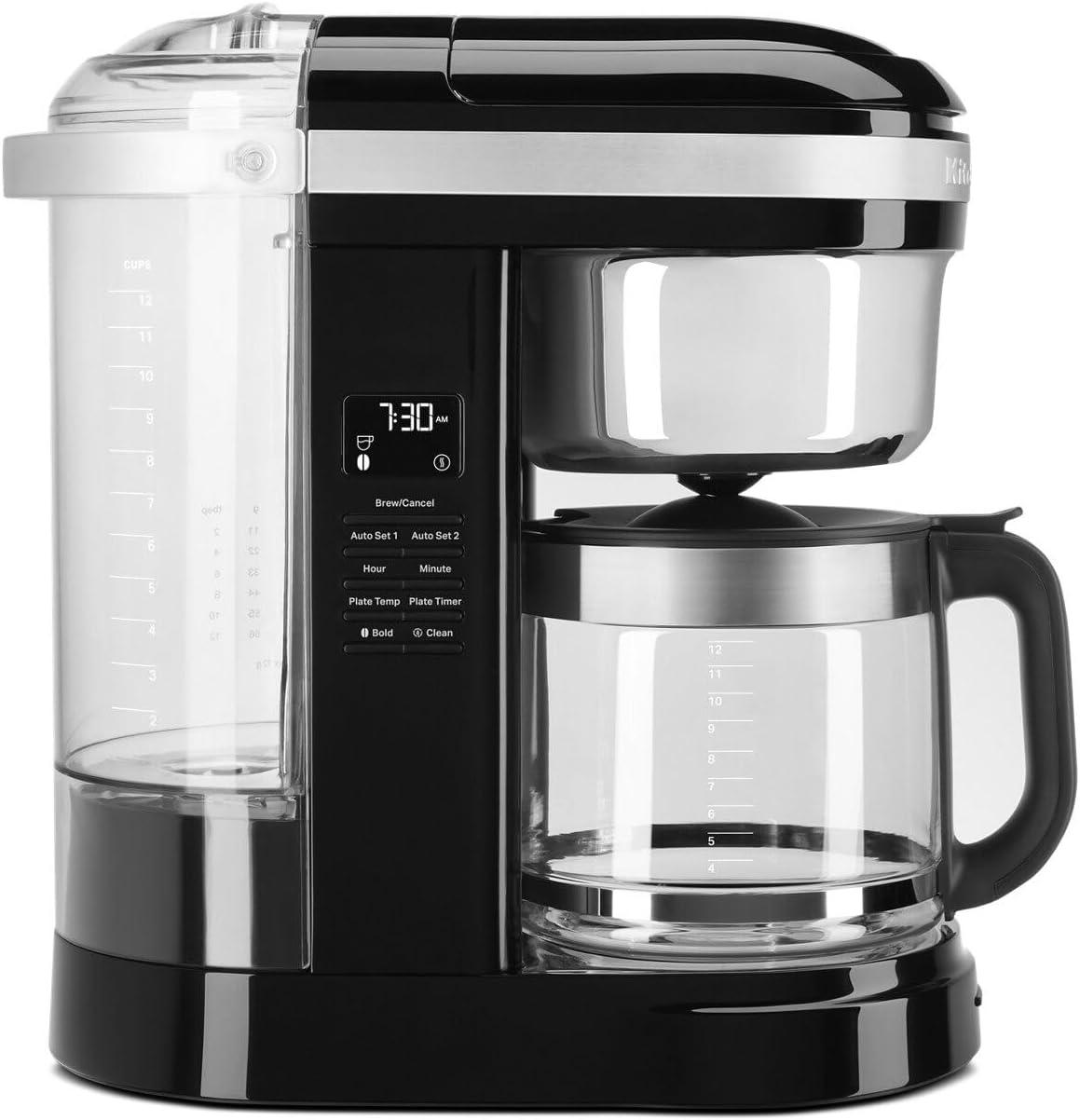 imageKitchenAid 12 Cup Drip Coffee Maker with Spiral Showerhead KCM1208Onyx Black