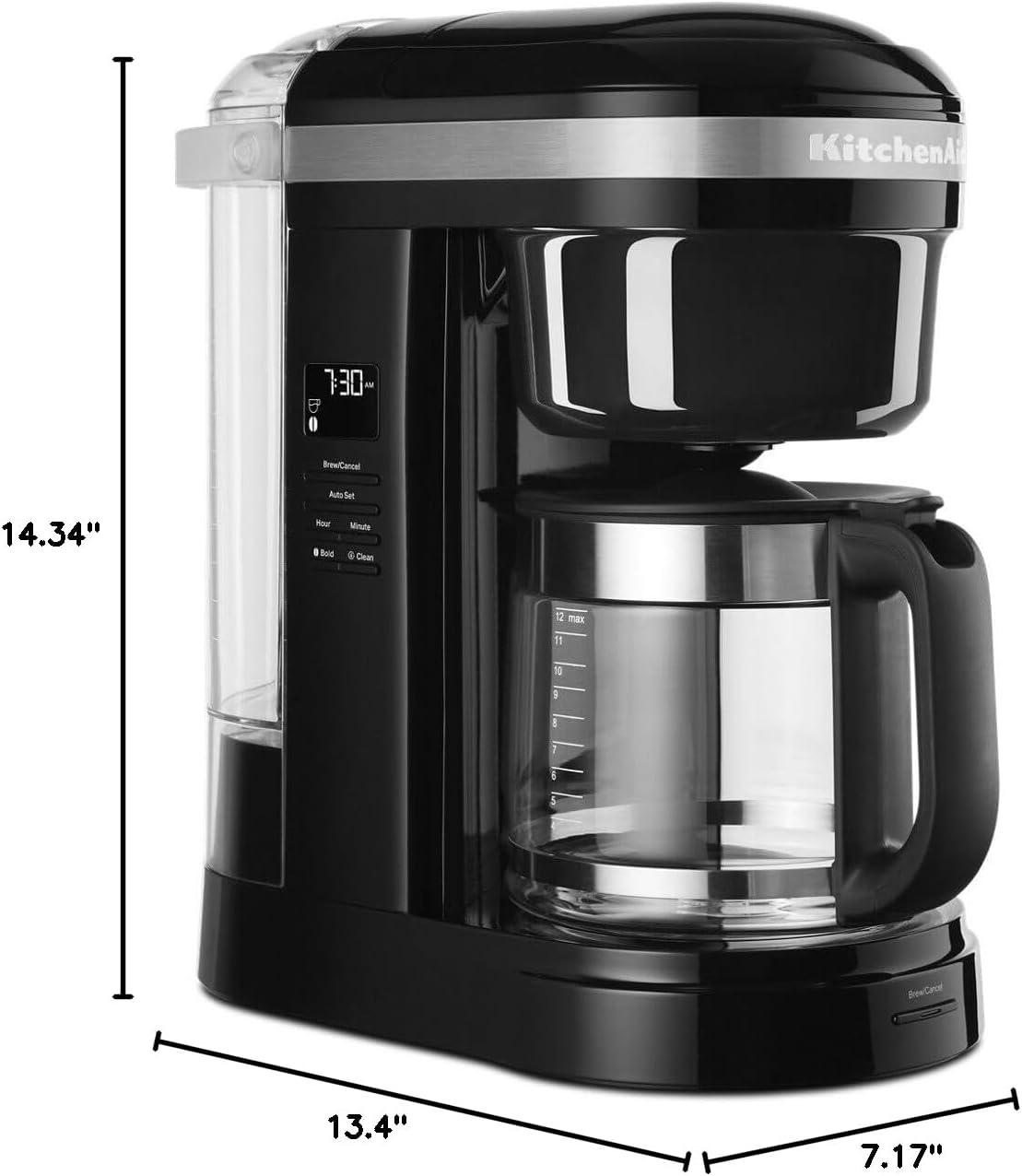 imageKitchenAid 12 Cup Drip Coffee Maker with Spiral Showerhead KCM1208Onyx Black