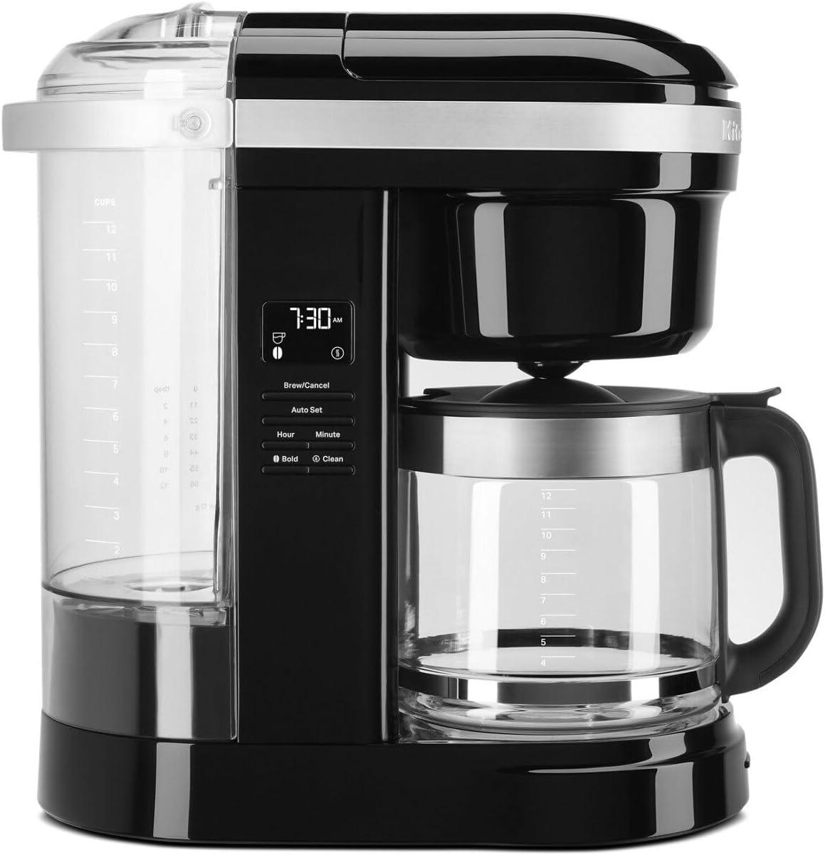 imageKitchenAid 12 Cup Drip Coffee Maker with Spiral Showerhead KCM1208Onyx Black