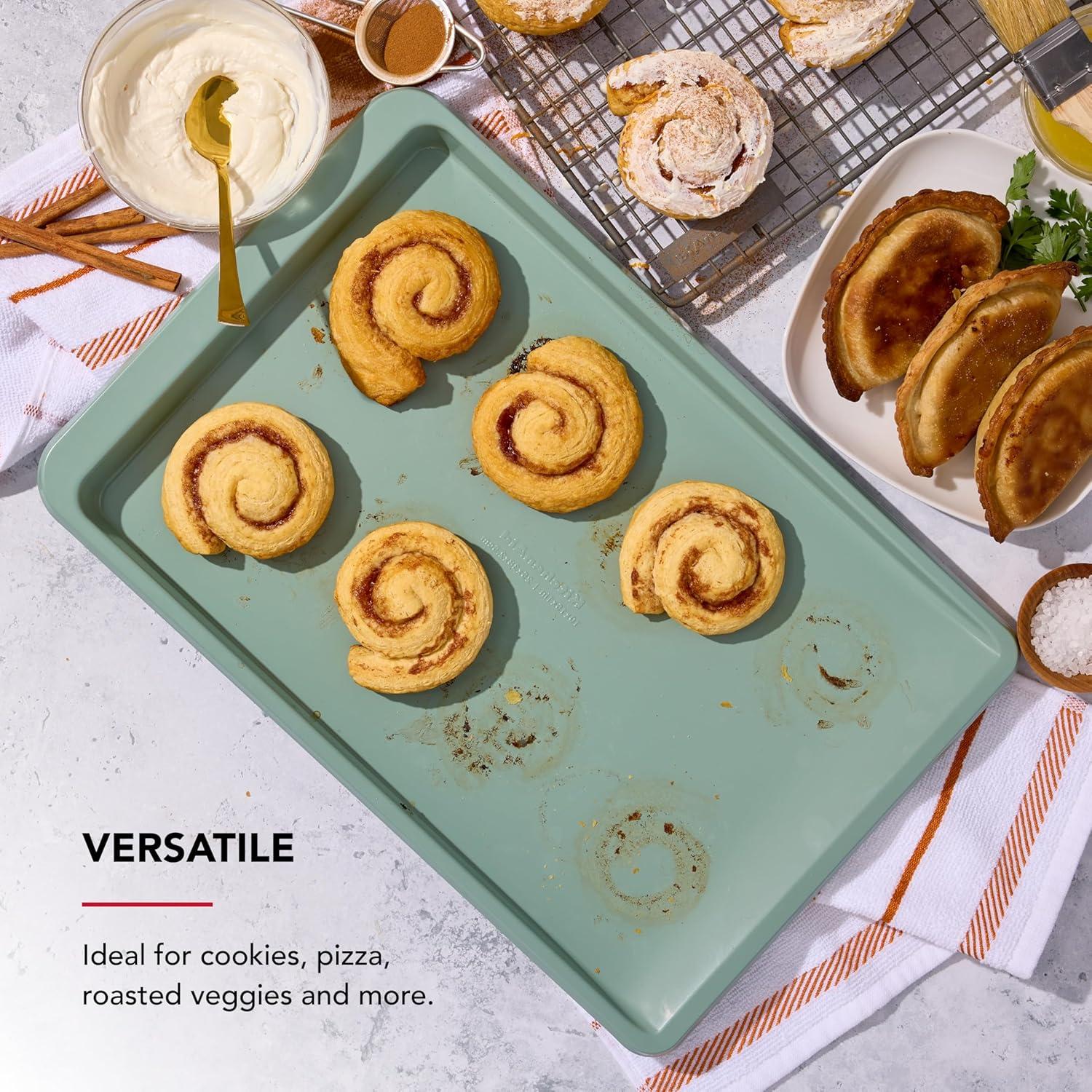 imageKitchenAid 13x18in Nonstick Aluminized Steel Cookie Slider Mineral WaterCardamom