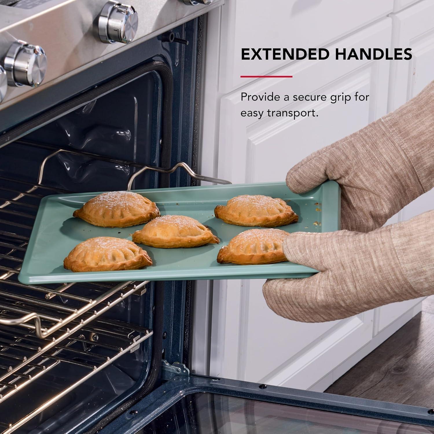 imageKitchenAid 13x18in Nonstick Aluminized Steel Cookie Slider Mineral WaterCardamom