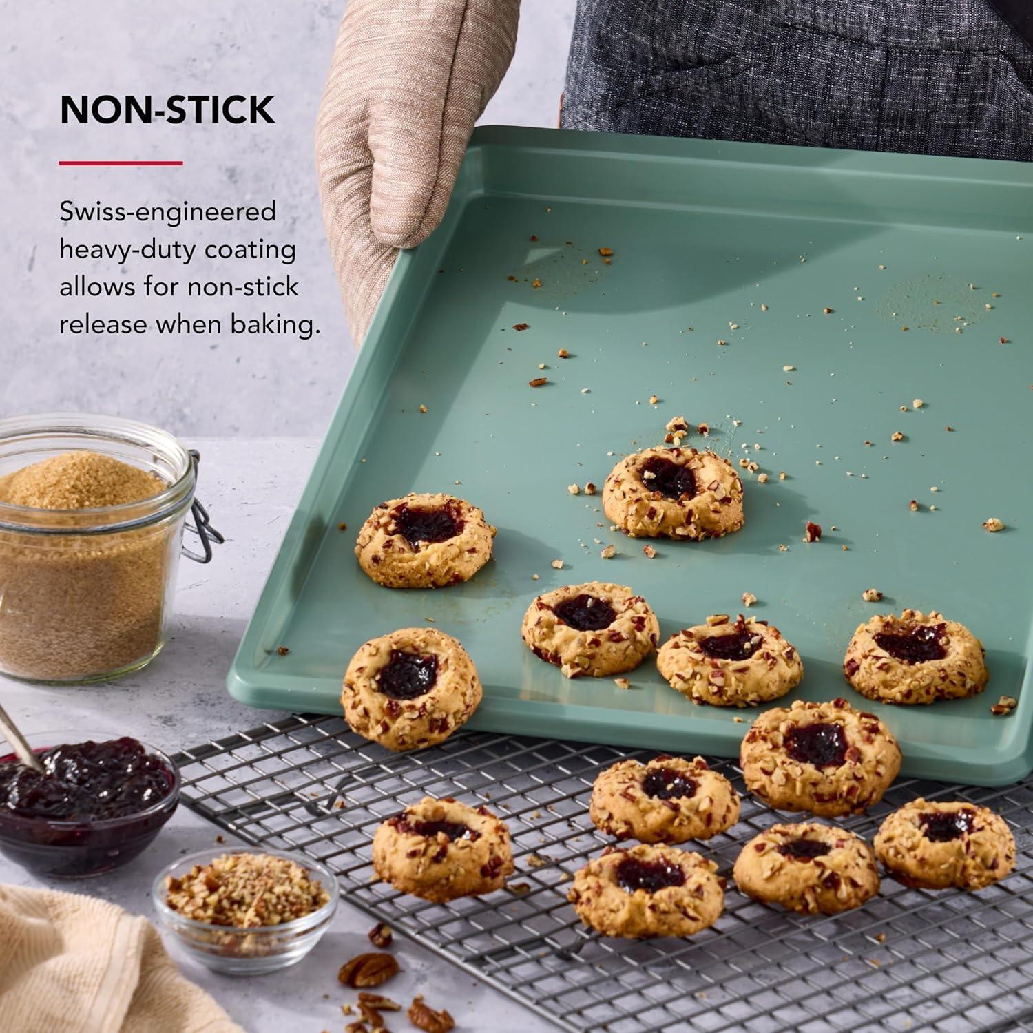 imageKitchenAid 13x18in Nonstick Aluminized Steel Cookie Slider Mineral WaterCardamom