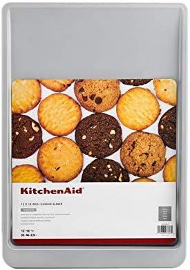 imageKitchenAid 13x18in Nonstick Aluminized Steel Cookie Slider Mineral WaterSilver