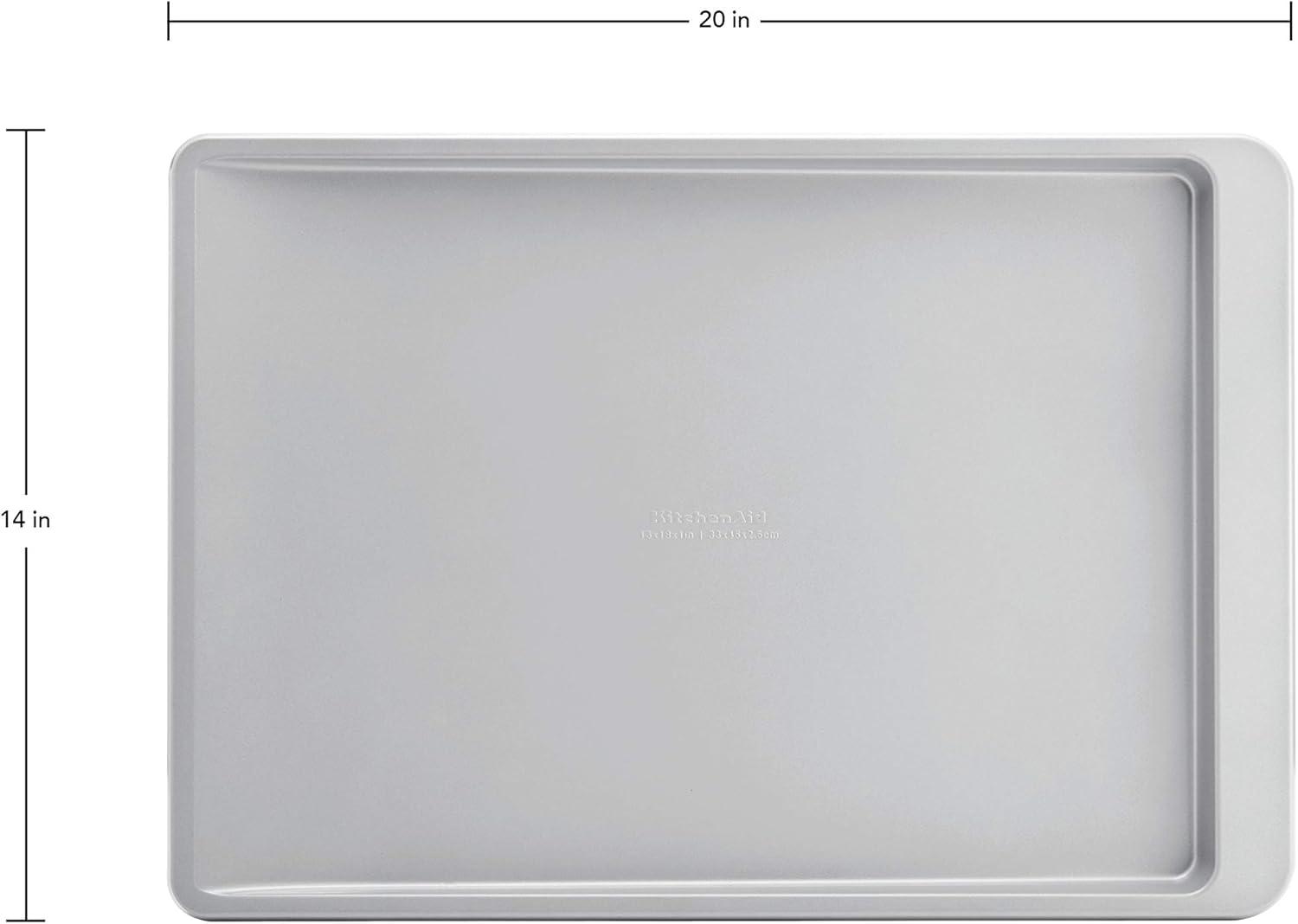 imageKitchenAid 13x18in Nonstick Aluminized Steel Cookie Slider Mineral WaterSilver