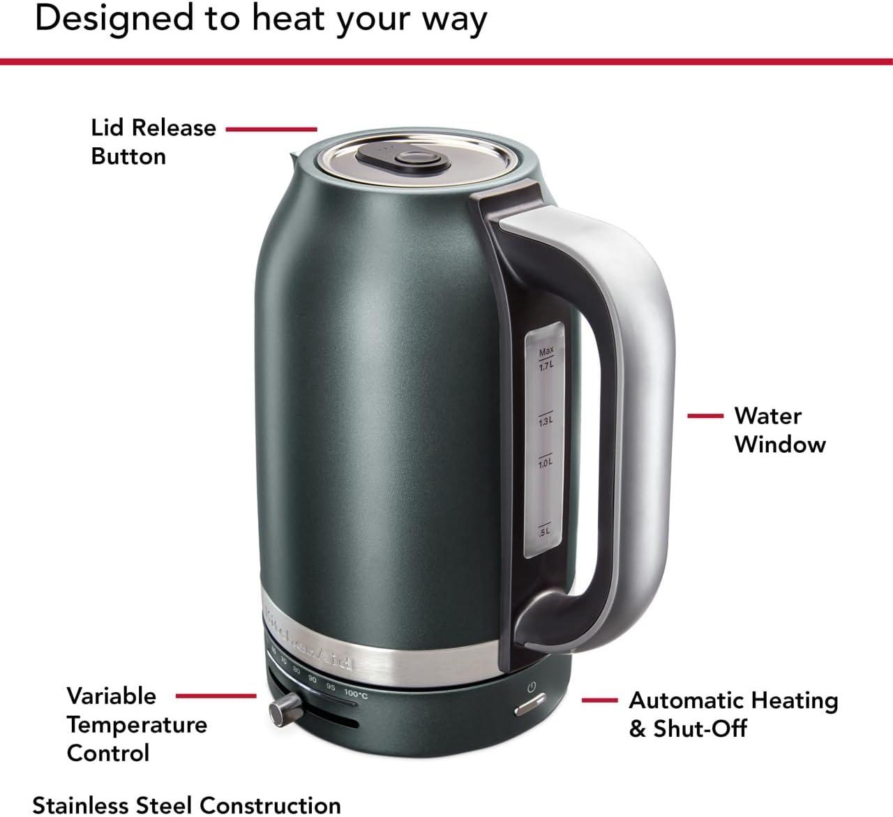 imageKitchenAid 17L Electric Kettle wTemp Control KEK1701 JuniperJuniper