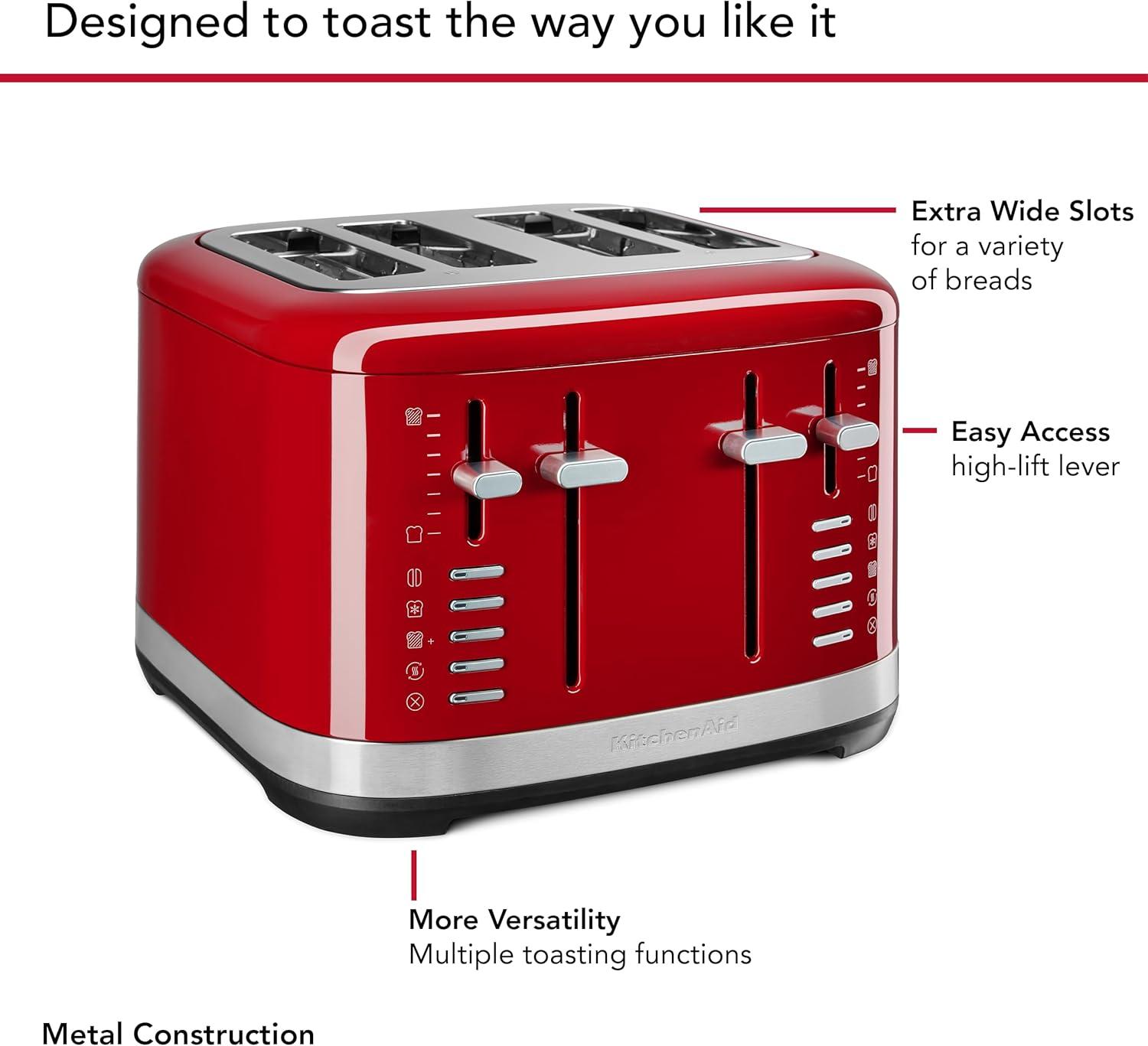 imageKitchenAid 4 Slice Toaster KMT4109PT PistachioEmpire Red
