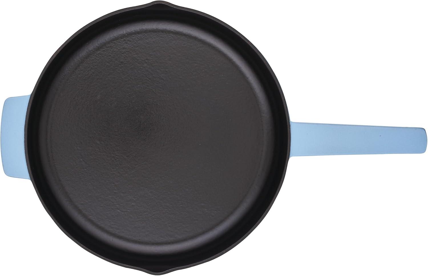 imageKitchenAid 48395 Seasoned Cast Iron Frying PanSkillet 12 Inch BlackBlue Velvet