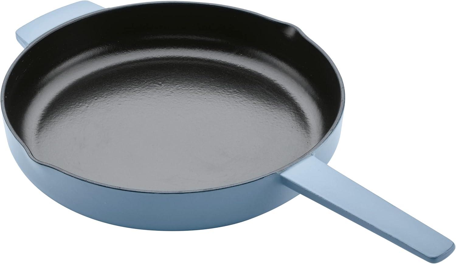 imageKitchenAid 48395 Seasoned Cast Iron Frying PanSkillet 12 Inch BlackBlue Velvet