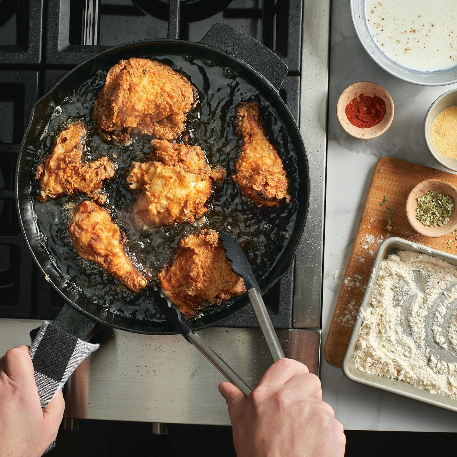 imageKitchenAid 48395 Seasoned Cast Iron Frying PanSkillet 12 Inch BlackCast Iron Black