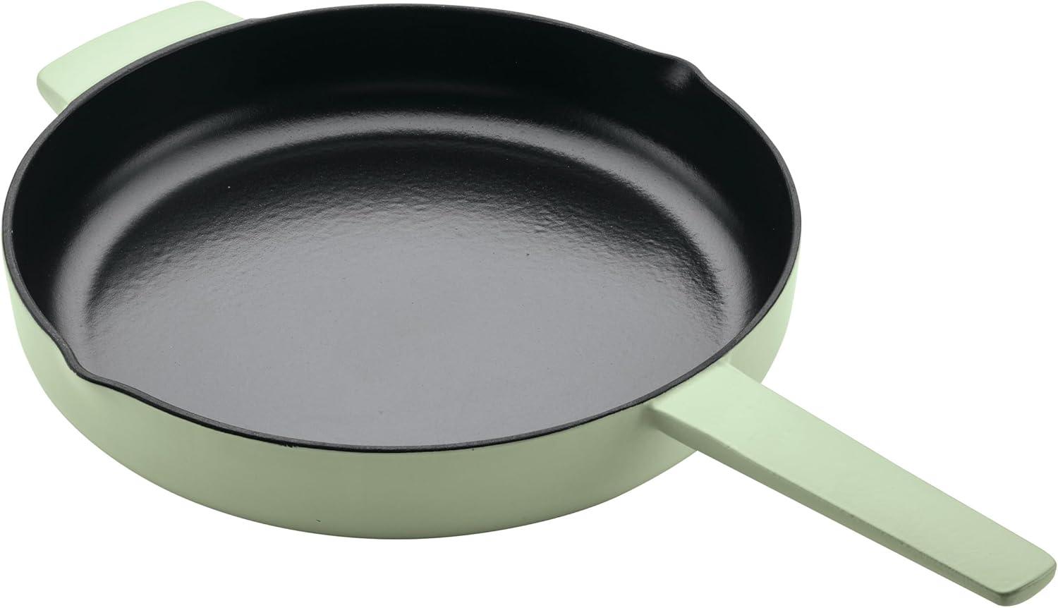 imageKitchenAid 48395 Seasoned Cast Iron Frying PanSkillet 12 Inch BlackPistachio