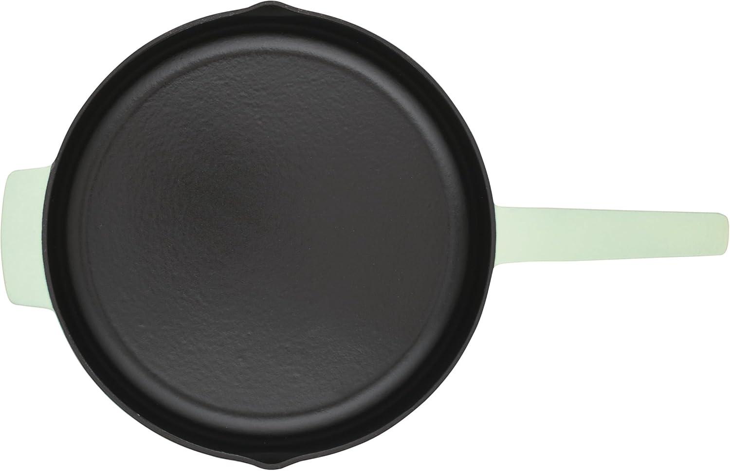 imageKitchenAid 48395 Seasoned Cast Iron Frying PanSkillet 12 Inch BlackPistachio