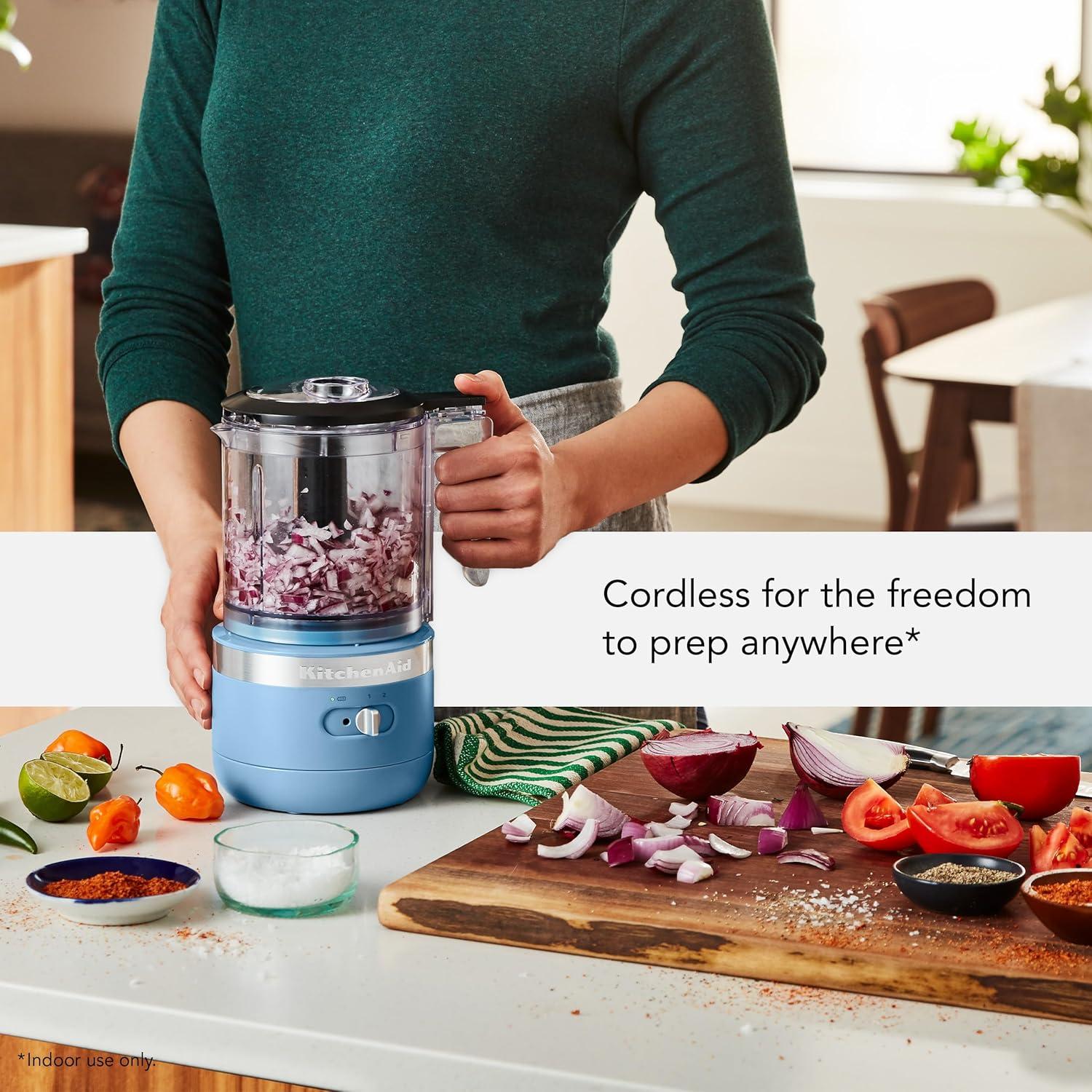 imageKitchenAid 5 Cup Food Chopper Cordless KFCB519VB Blue VelvetBlue Velvet