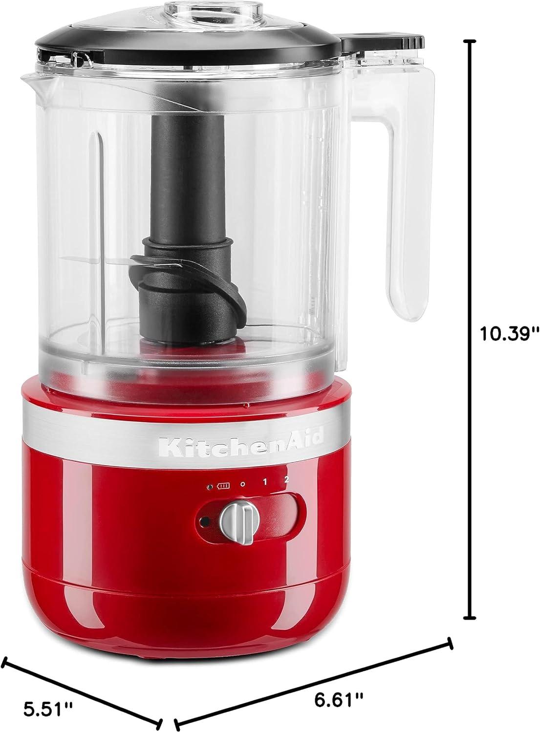 imageKitchenAid 5 Cup Food Chopper Cordless KFCB519VB Blue VelvetEmpire Red