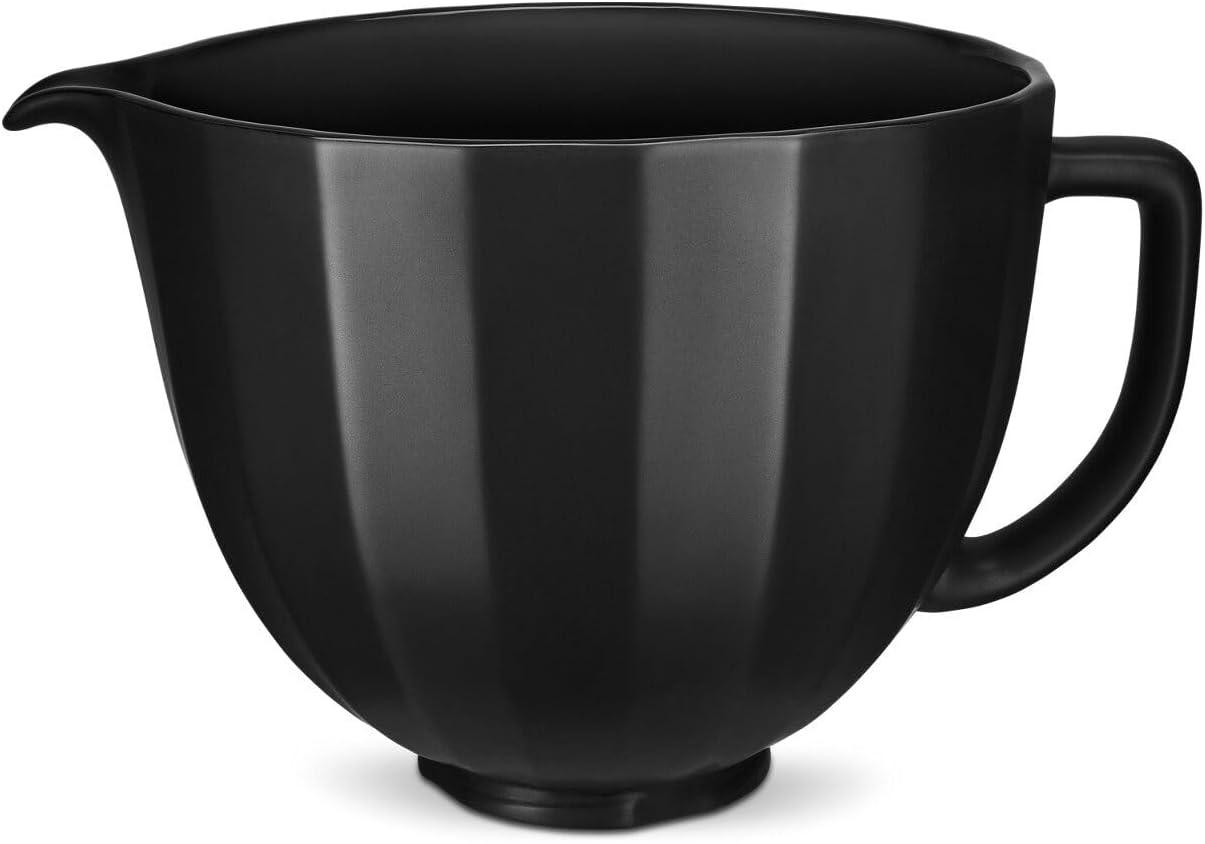imageKitchenAid 5 Quart Ceramic Bowl for all 455 Quart TiltHead Stand Mixers KSM2CB5PBS Black Shell