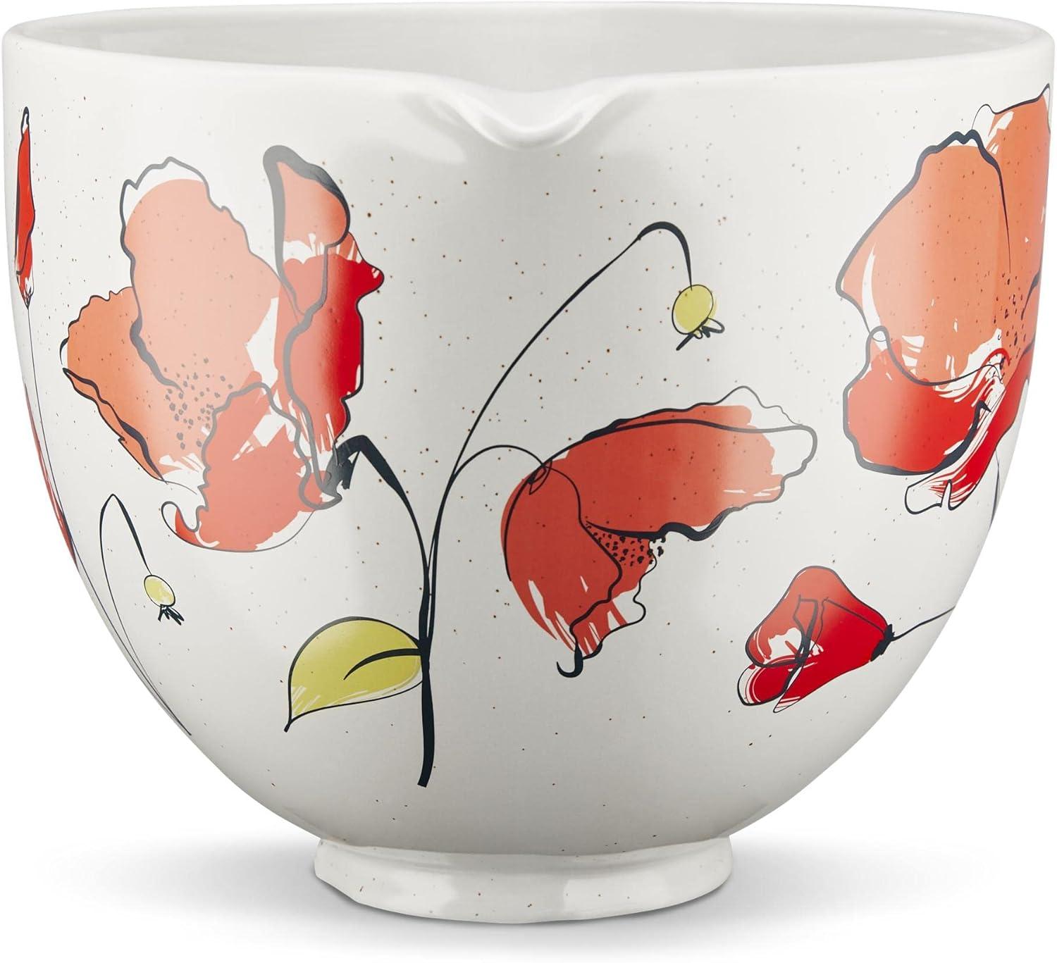 imageKitchenAid 5 Quart Ceramic Bowl for all 455 Quart TiltHead Stand Mixers KSM2CB5PPY Poppy