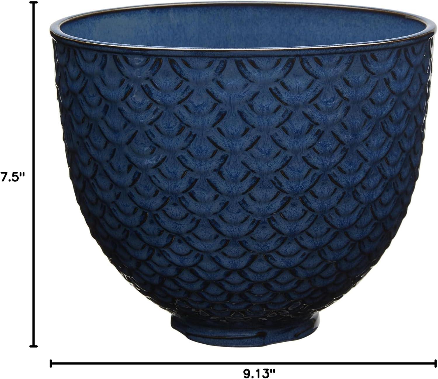 imageKitchenAid 5 Quart Ceramic Bowl for all 455 Quart TiltHead Stand Mixers KSM2CB5TML Blue Mermaid Lace