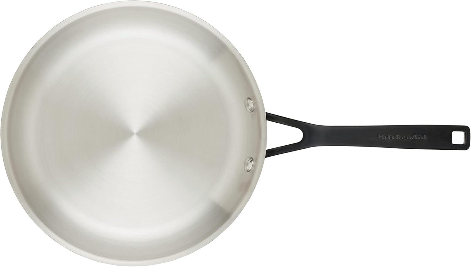 imageKitchenAid 5Ply Clad Polished Stainless Steel Fry PanSkillet 1225 InchStainless Steel