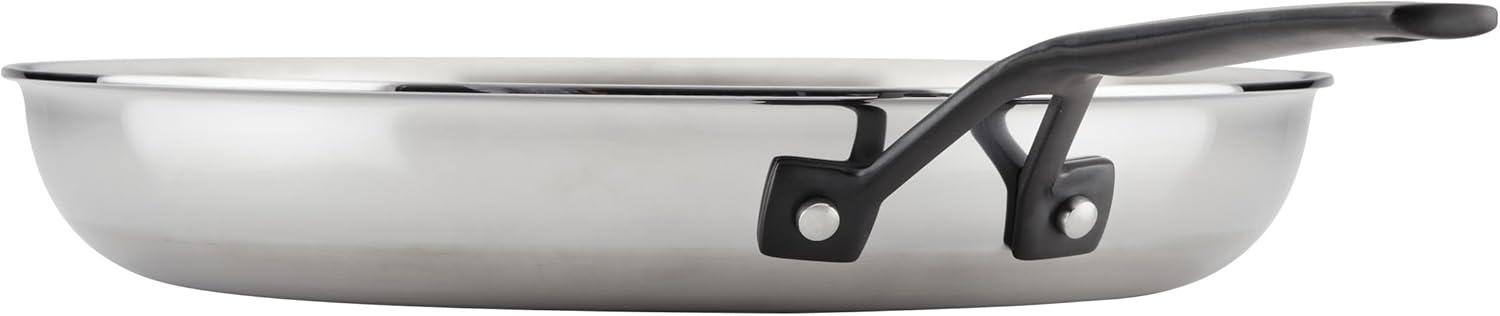 imageKitchenAid 5Ply Clad Polished Stainless Steel Fry PanSkillet 1225 InchStainless Steel