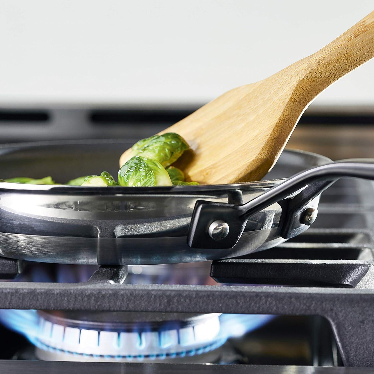 imageKitchenAid 5Ply Clad Polished Stainless Steel Fry PanSkillet 1225 InchStainless Steel