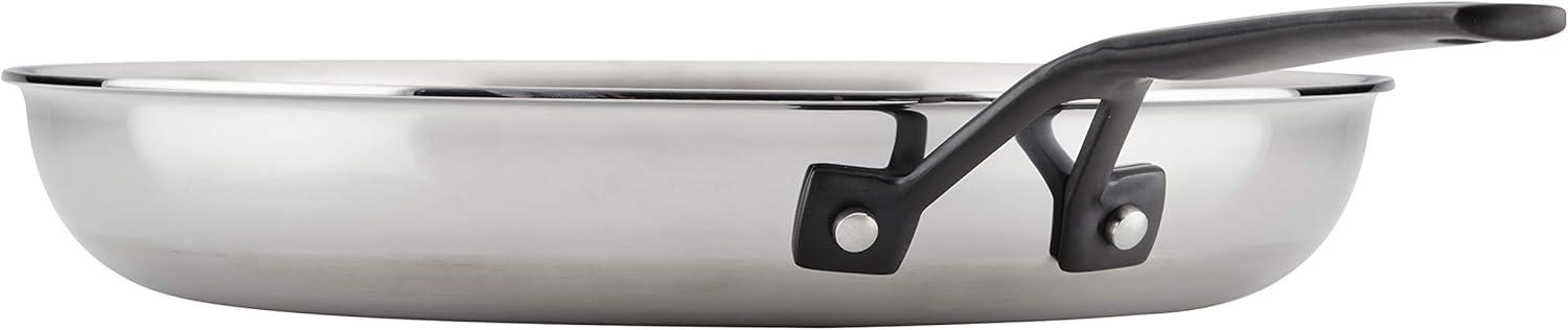 imageKitchenAid 5Ply Clad Polished Stainless Steel Fry PanSkillet 1225 InchStainless Steel
