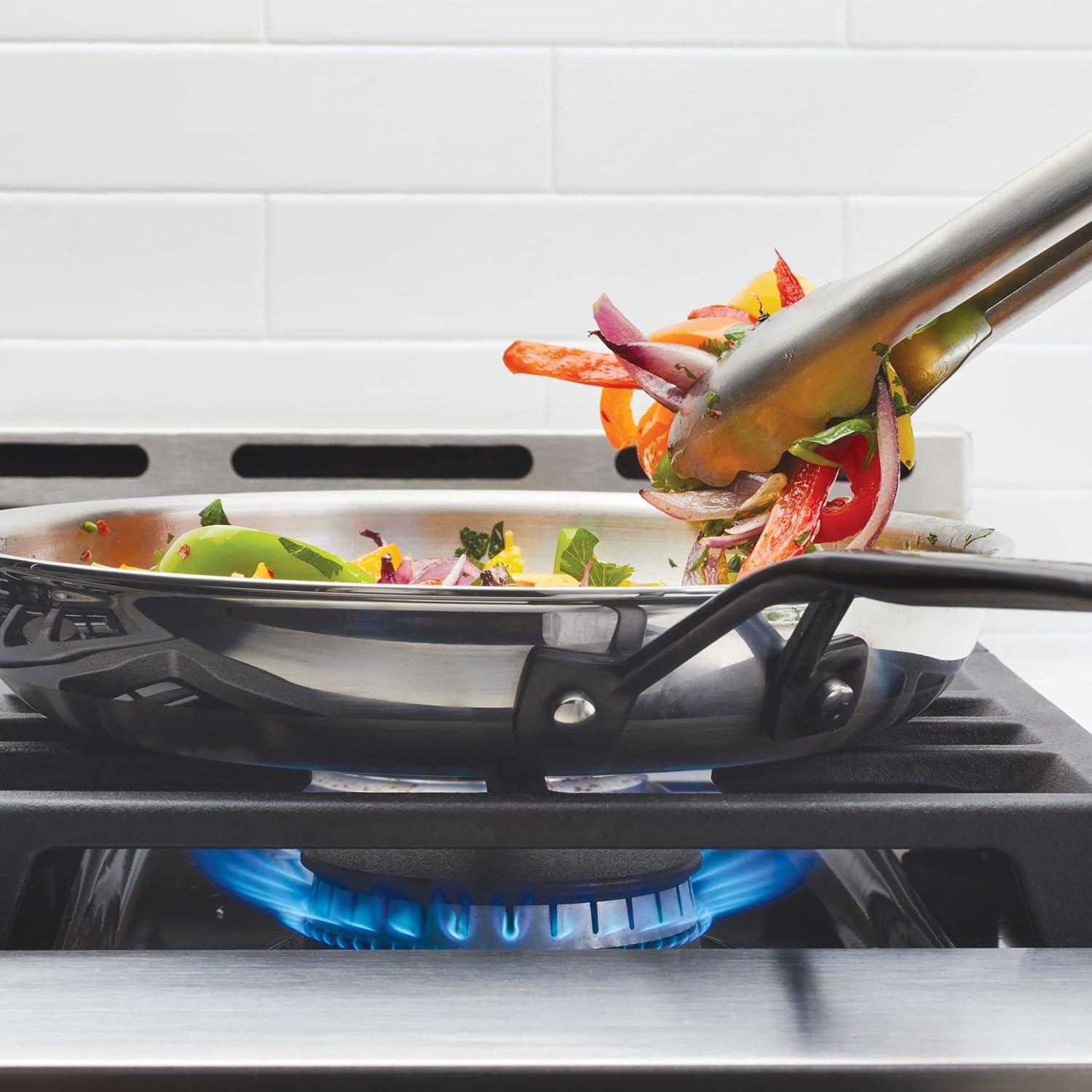 imageKitchenAid 5Ply Clad Polished Stainless Steel Fry PanSkillet 1225 InchStainless Steel