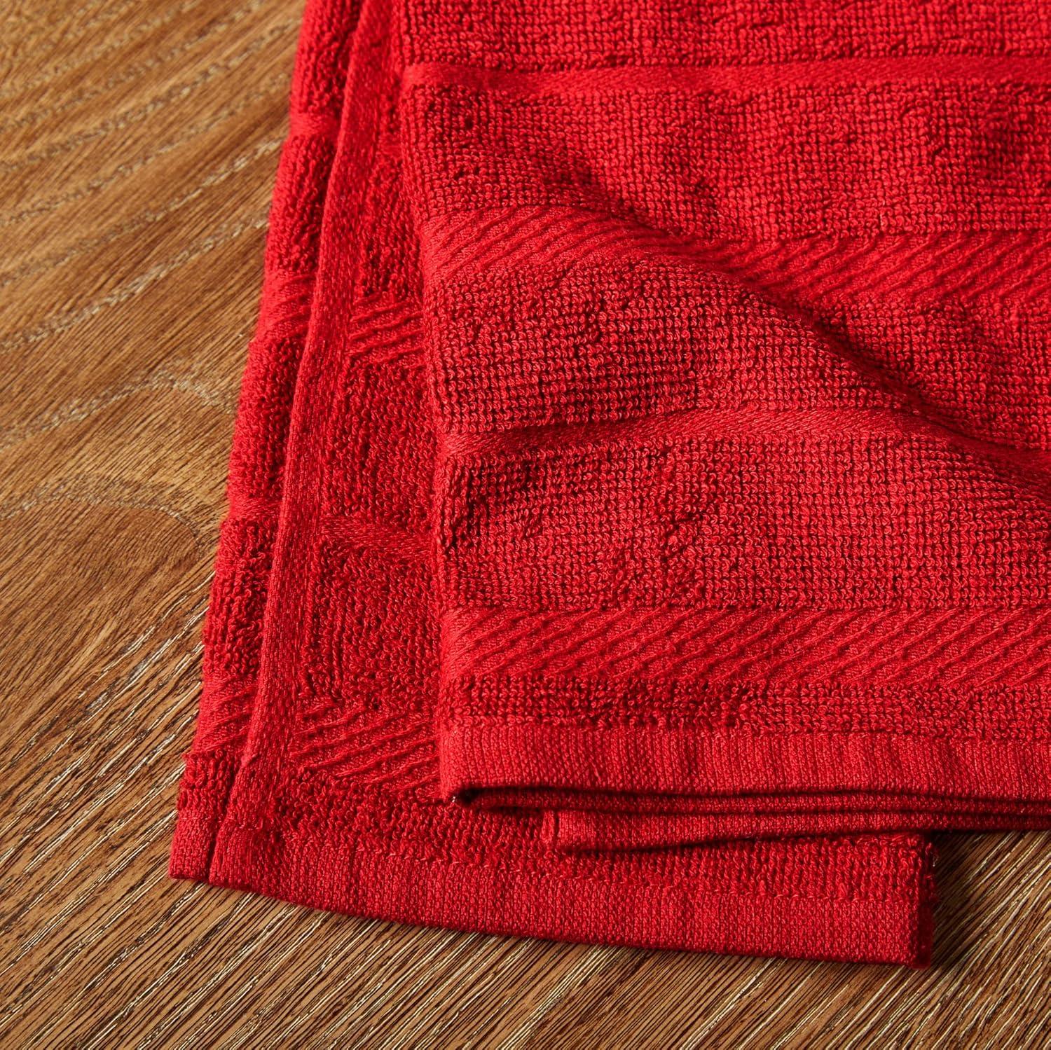 imageKitchenAid Albany Kitchen Towel 4Pack Set Blue VelvetWhite 16quotx26quotPassion Red