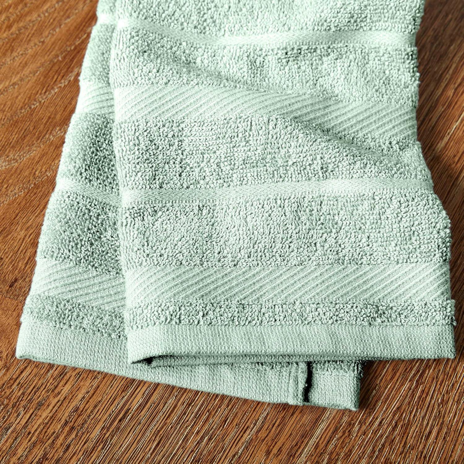 imageKitchenAid Albany Kitchen Towel 4Pack Set Blue VelvetWhite 16quotx26quotPistachio
