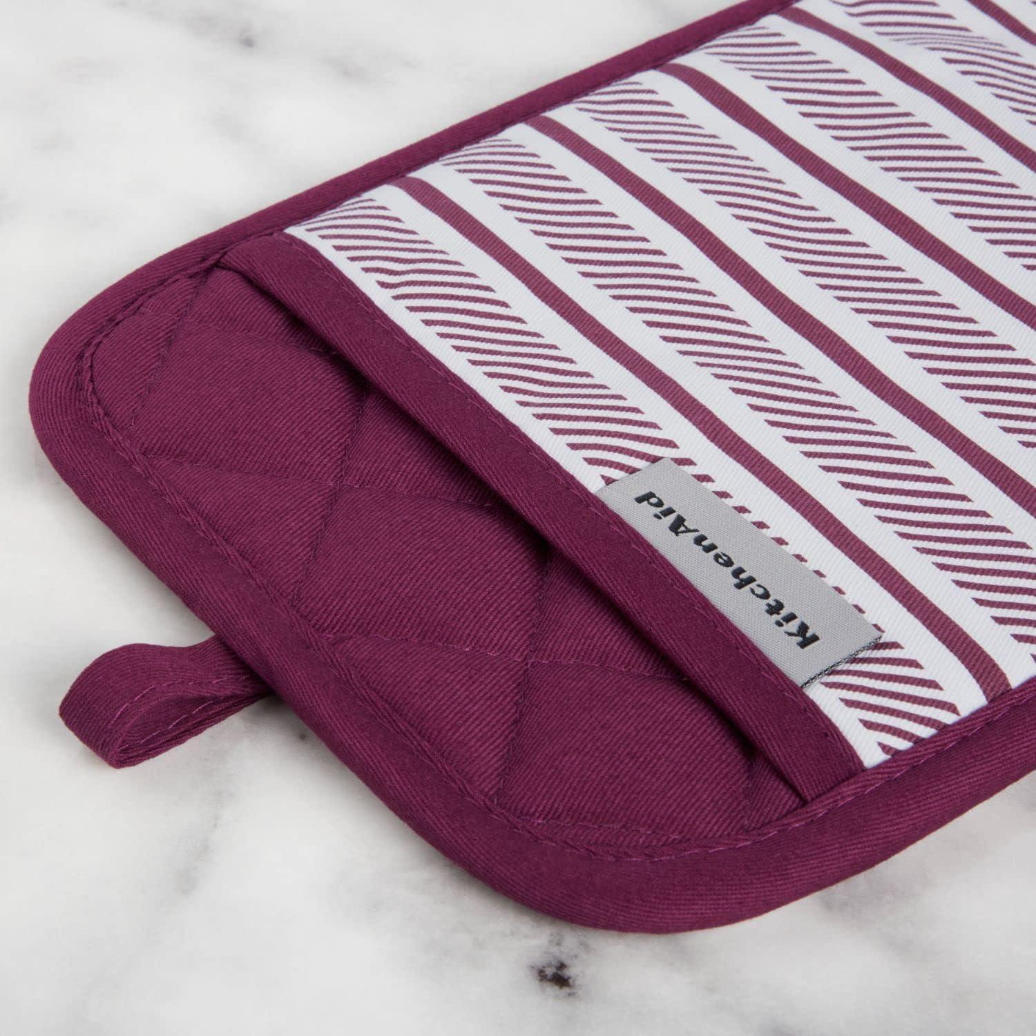 imageKitchenAid Albany Pot Holder 2Pack Set Aqua Sky 7quotx10quotBeet