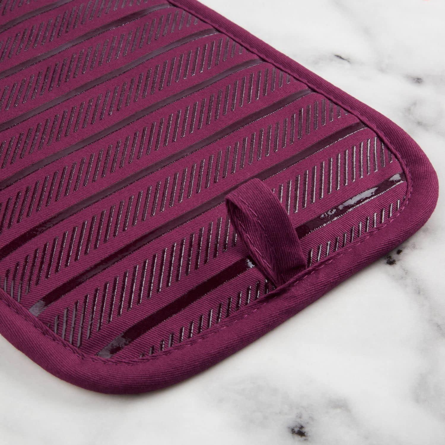 imageKitchenAid Albany Pot Holder 2Pack Set Aqua Sky 7quotx10quotBeet