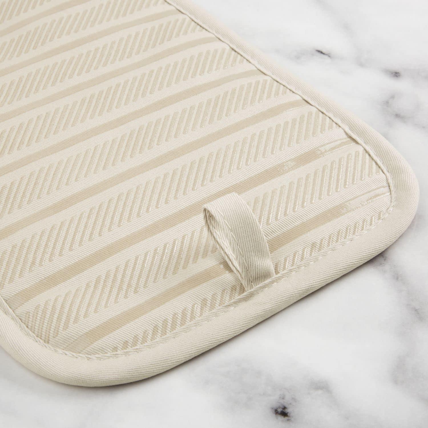 imageKitchenAid Albany Pot Holder 2Pack Set Aqua Sky 7quotx10quotMilkshake