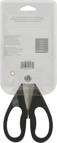 imageKitchenAid All Purpose Kitchen Shears with Protective Sheath Durable Stainless Steel Scissors Dishwasher Safe Soft Grip Comfort Handle 872 Inch BlackBlack