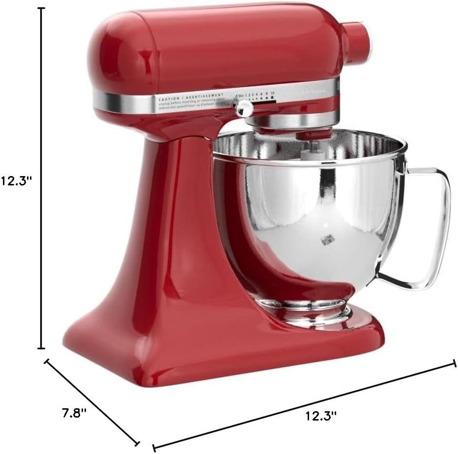 imageKitchenAid Artisan Mini 35 Quart TiltHead Stand Mixer KSM3316X WhiteCandy Apple