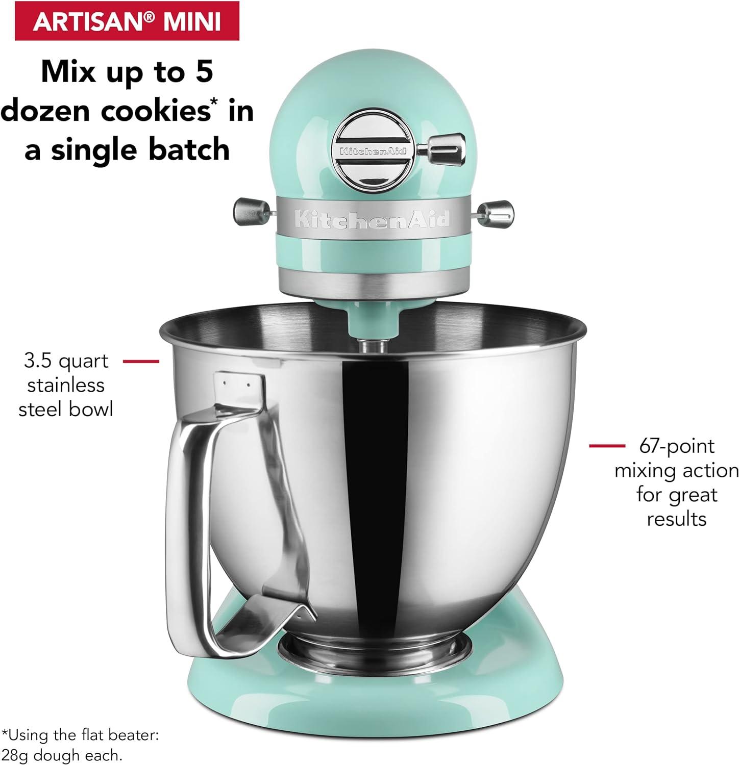 imageKitchenAid Artisan Mini 35 Quart TiltHead Stand Mixer KSM3316X WhiteIce