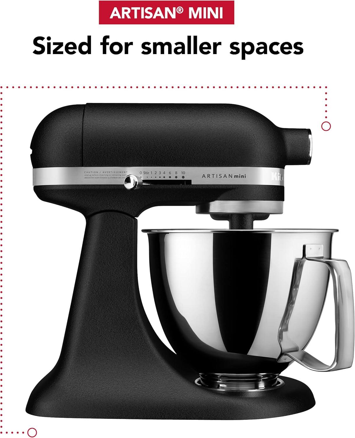 imageKitchenAid Artisan Mini 35 Quart TiltHead Stand Mixer KSM3316X WhiteImperial Black