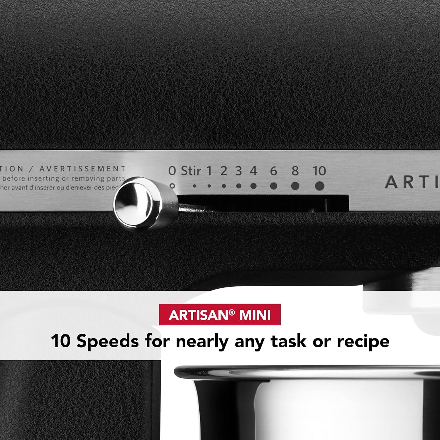 imageKitchenAid Artisan Mini 35 Quart TiltHead Stand Mixer KSM3316X WhiteImperial Black