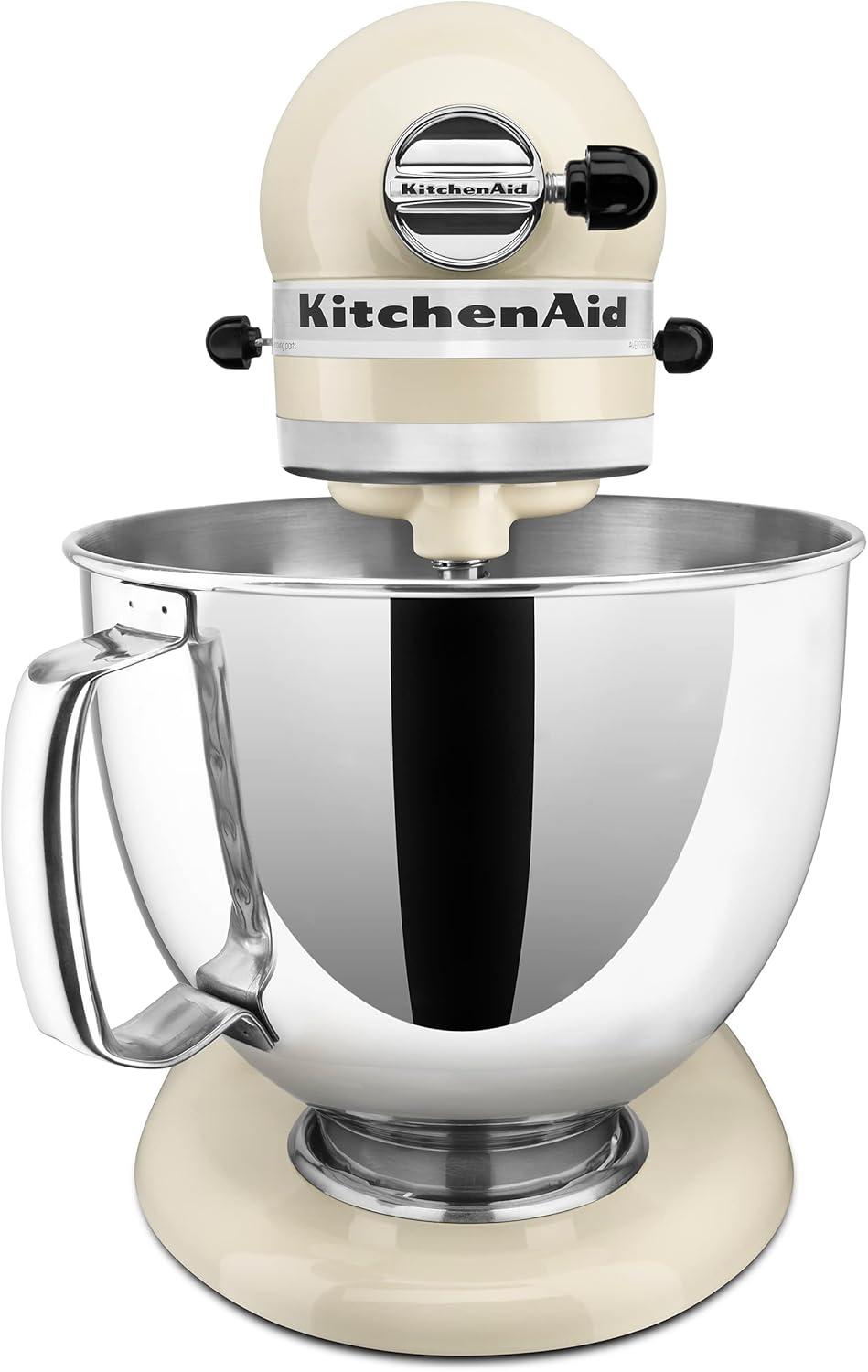imageKitchenAid Artisan Series 5 Quart Tilt Head Stand Mixer with Pouring Shield KSM150PS Aqua SkyAlmond Cream