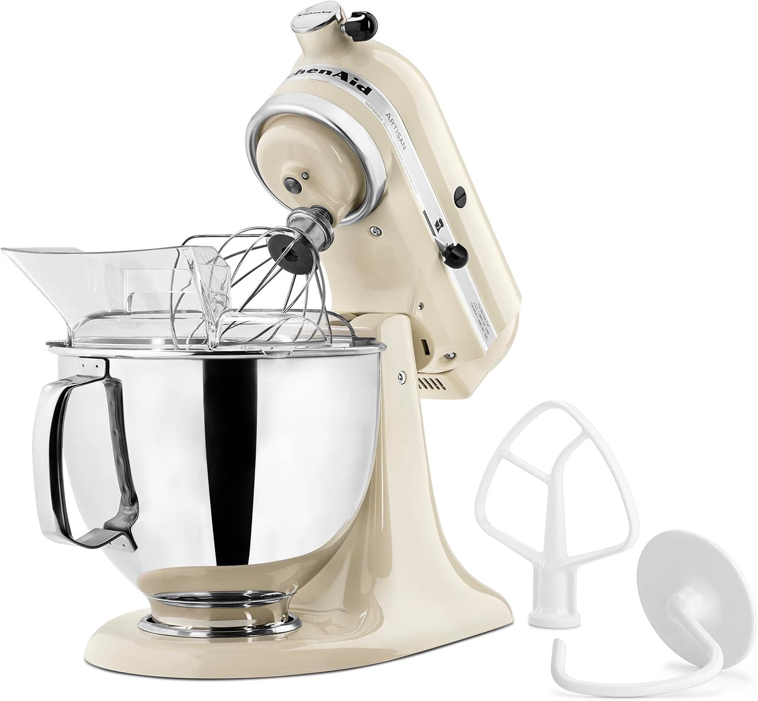imageKitchenAid Artisan Series 5 Quart Tilt Head Stand Mixer with Pouring Shield KSM150PS Aqua SkyAlmond Cream