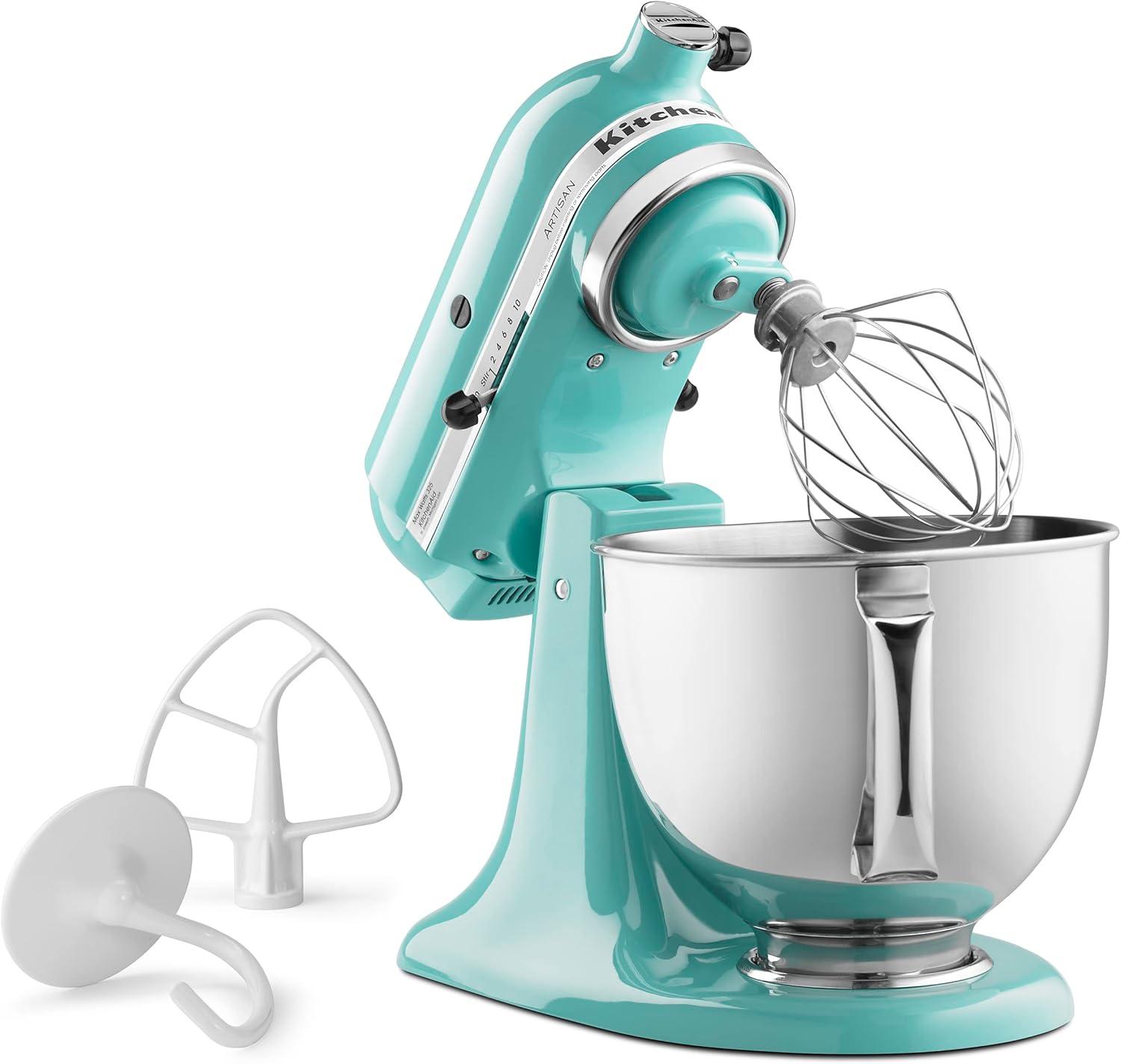 imageKitchenAid Artisan Series 5 Quart Tilt Head Stand Mixer with Pouring Shield KSM150PS Aqua SkyAqua Sky