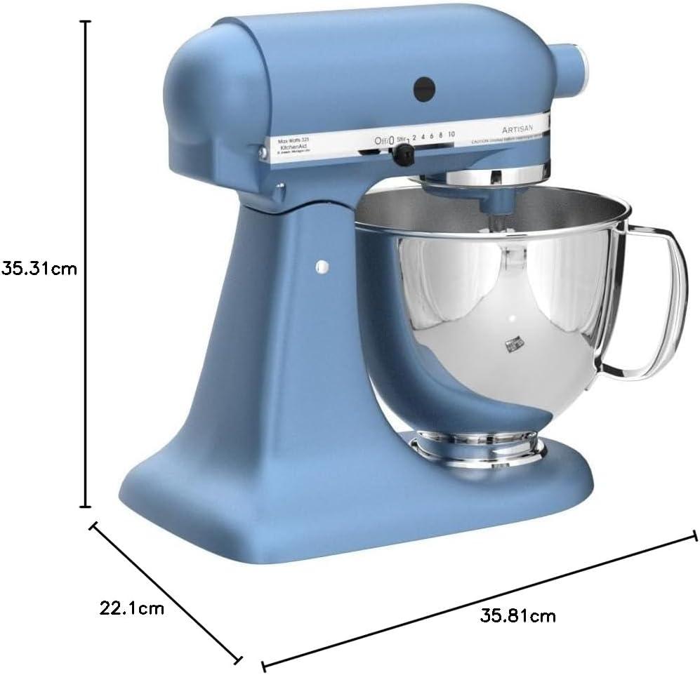 imageKitchenAid Artisan Series 5 Quart Tilt Head Stand Mixer with Pouring Shield KSM150PS Aqua SkyBlue Velvet