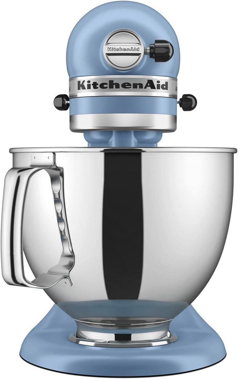 imageKitchenAid Artisan Series 5 Quart Tilt Head Stand Mixer with Pouring Shield KSM150PS Aqua SkyBlue Velvet