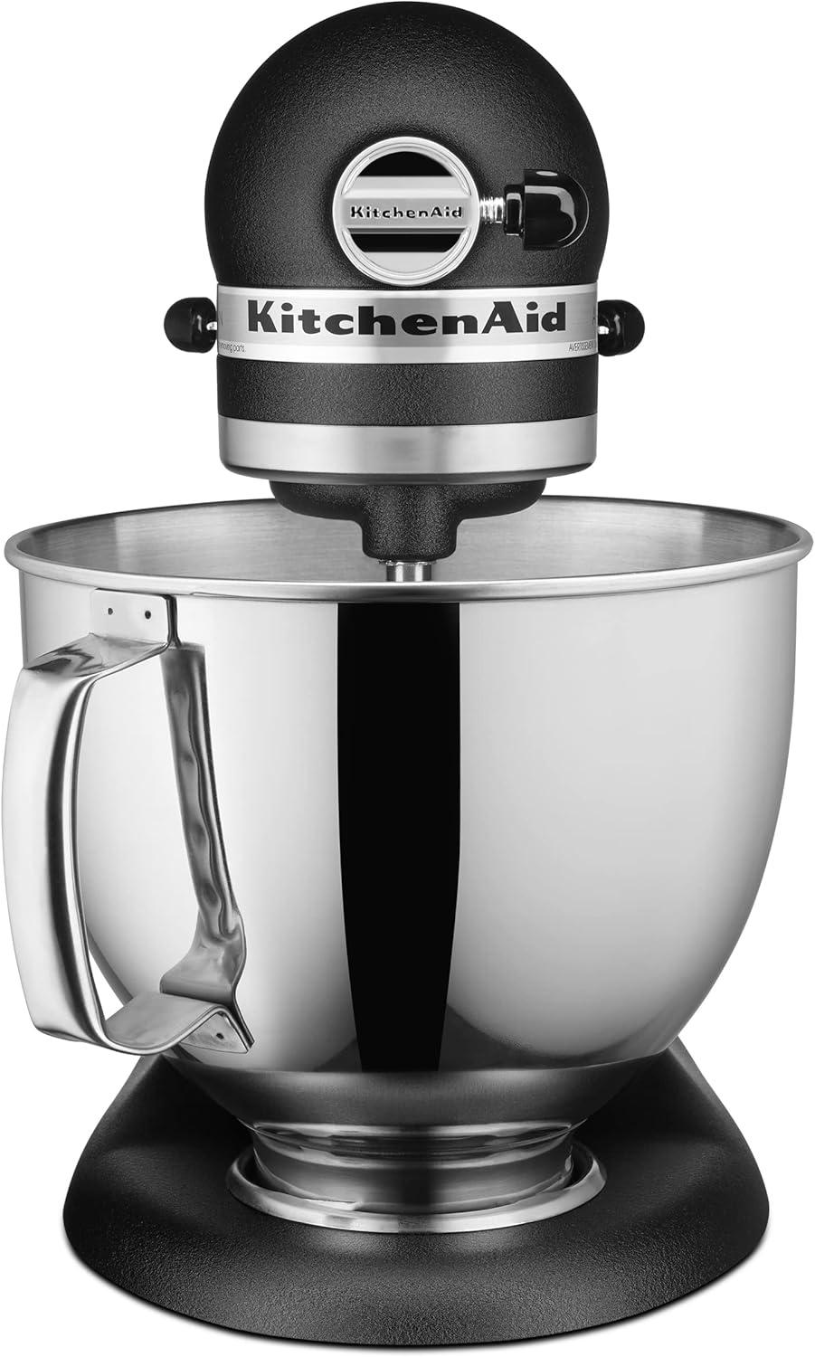 imageKitchenAid Artisan Series 5 Quart Tilt Head Stand Mixer with Pouring Shield KSM150PS Aqua SkyCast Iron Black