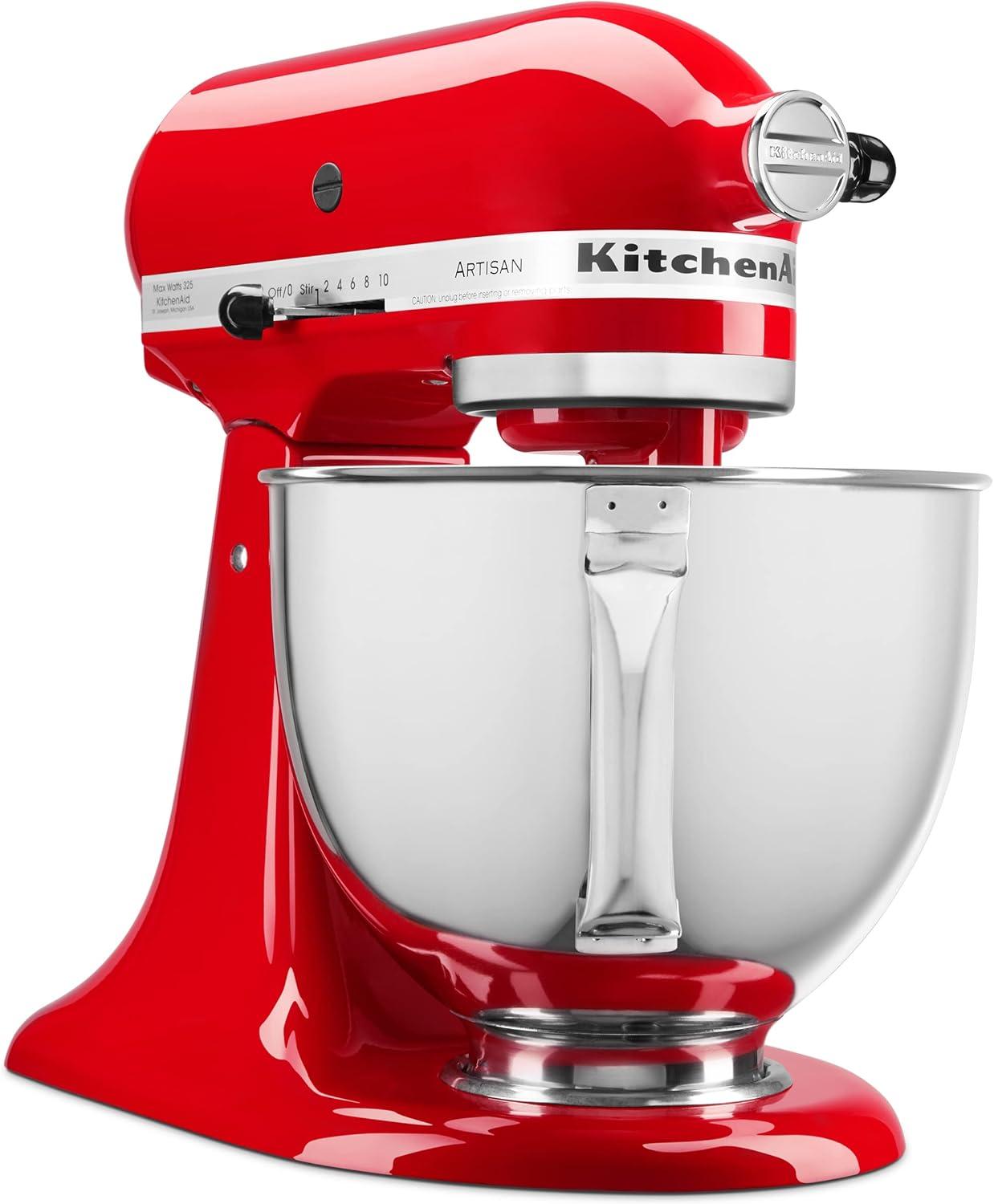 imageKitchenAid Artisan Series 5 Quart Tilt Head Stand Mixer with Pouring Shield KSM150PS Aqua SkyPassion Red